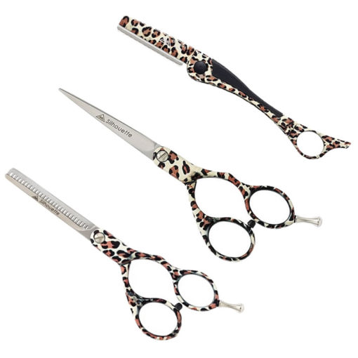 AMA Leopard Skin Scissor, Thinner & Razor set