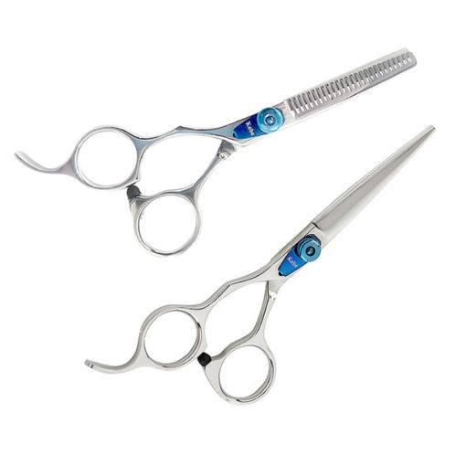 KOBE Blue Left Handed Scissor & Thinner Set