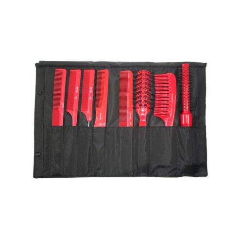 Pro Tip Red College Comb & Brush Kit