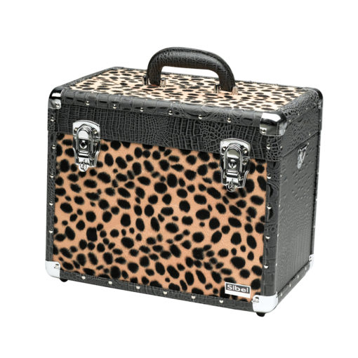 Sibel Aluminium Leopard Effect Beauty Case