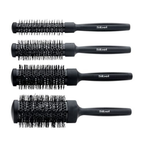 Sibel Ceramic Heat Retaining Black Brush Set Pack 4