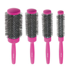 Sibel Ceramic Heat Retaining Pink Brush Set Pack 4