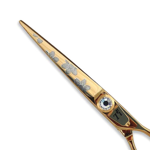 TRi Samurai Tatoo Gold Titanium Finish 5.5 Inch Scissors