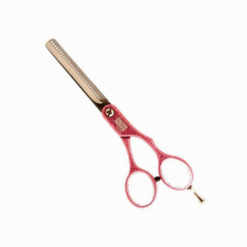 HAITO Pink Dazzle 5.75 Inch Offset Thinning Scissors