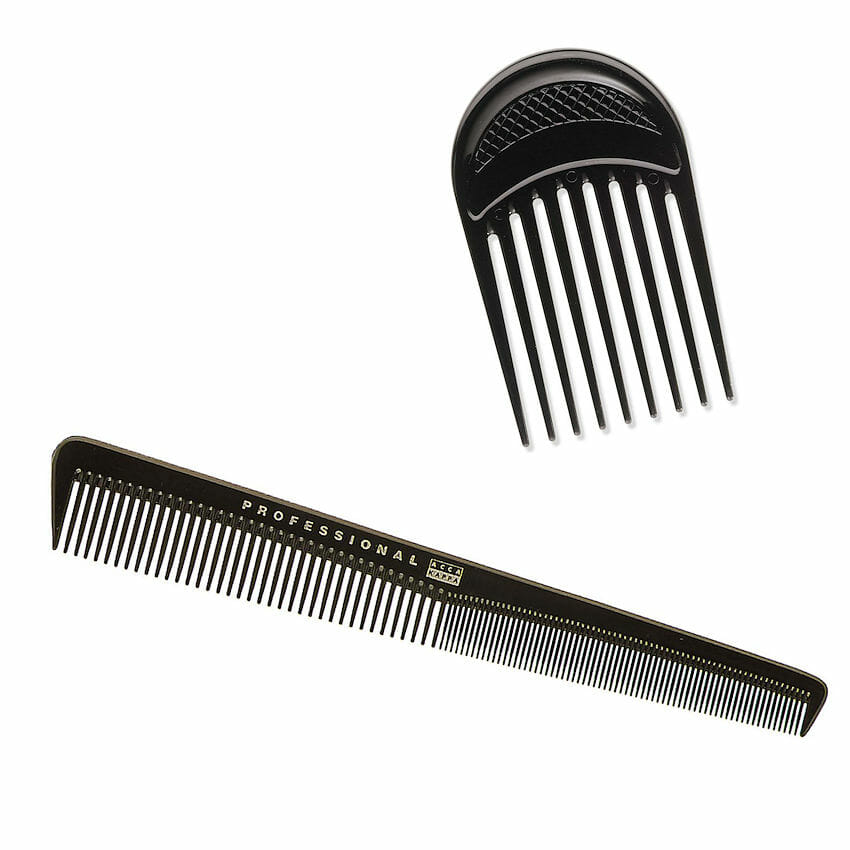 white barber comb