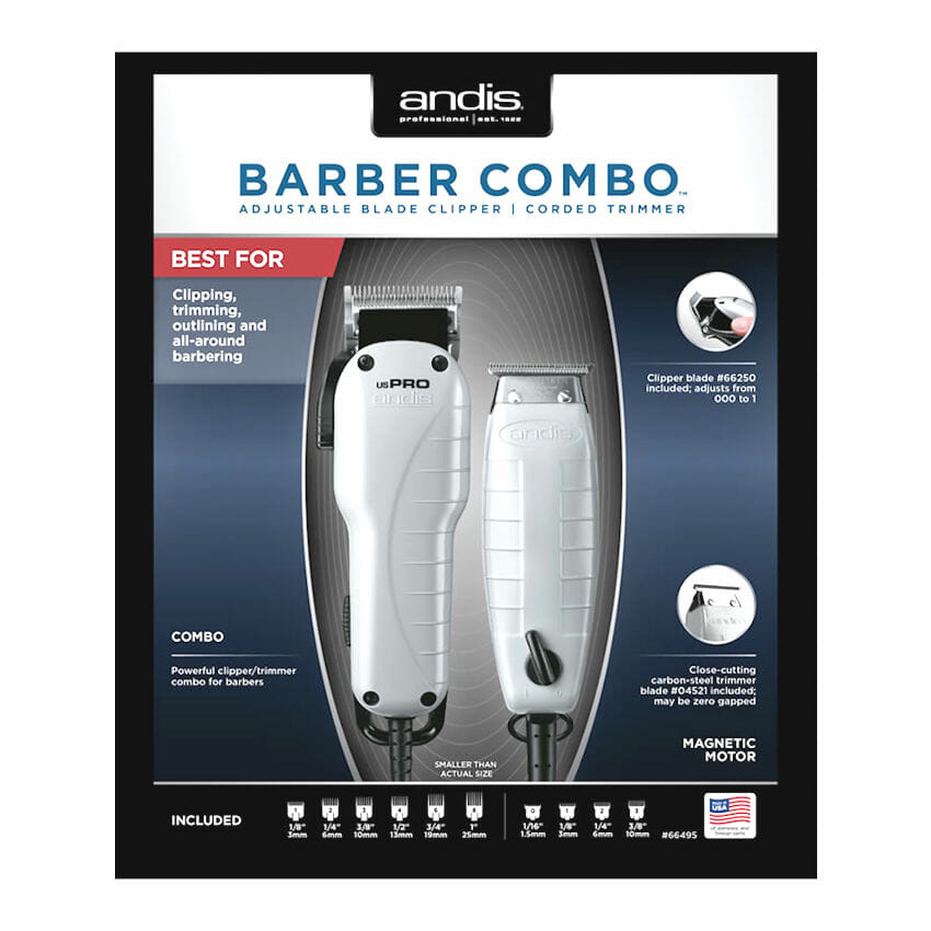 andis professional clipper and trimmer combo set