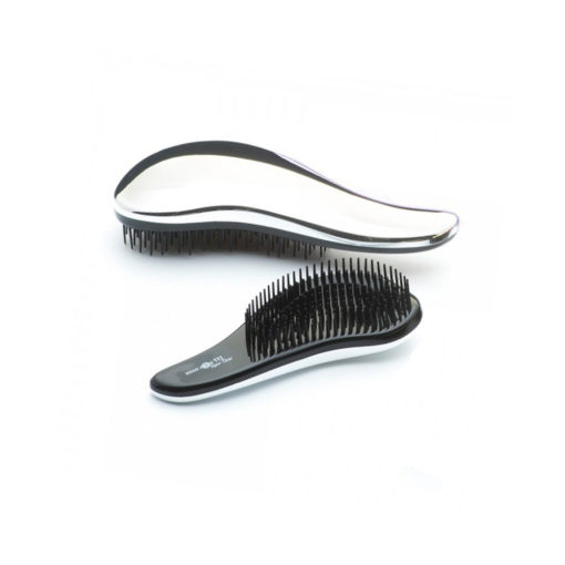 HEAD JOG Mane Tamer Metallic Silver Brush Set