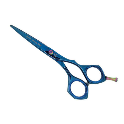 Tri Razor Sharp Blue Titanium Offset Hairdressing Scissors