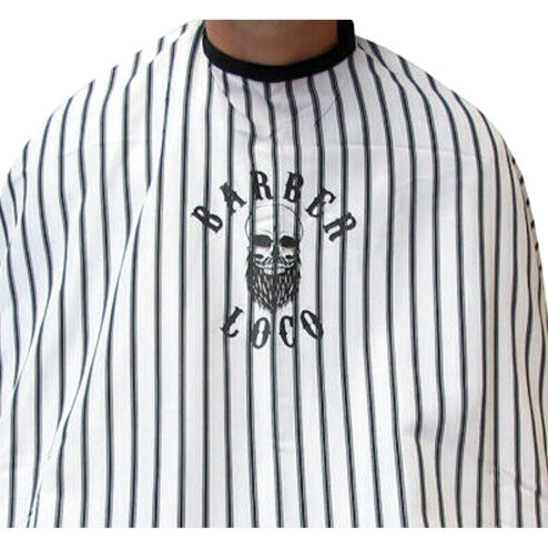 Barber Loco White Pinstripe Cape