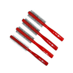 Head Jog Red Lacquer Wooden Radial Brush Set