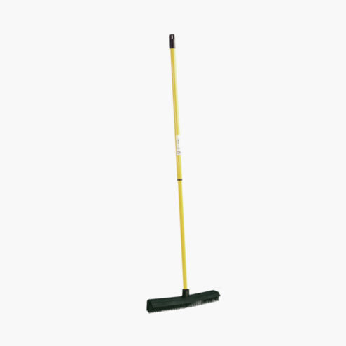 Rubber Bristle Broom with Telescopic Handle