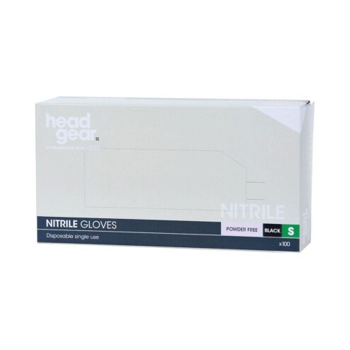 Alternative view of Head Gear Nitrile Black Disposable Gloves Pack 100