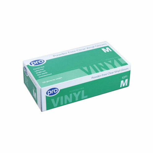 Pro Powder Free Clear Vinyl Gloves Pack 100