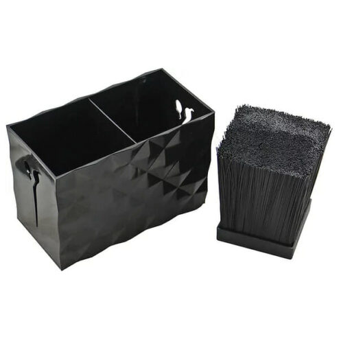 Cube Twin Scissor Holder Black