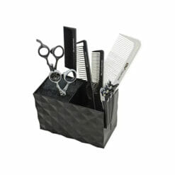 Cube Twin Scissor Holder Black