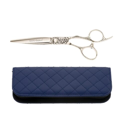 HAITO Ekubo Hairdressing Scissors with navy blue scissor wallet