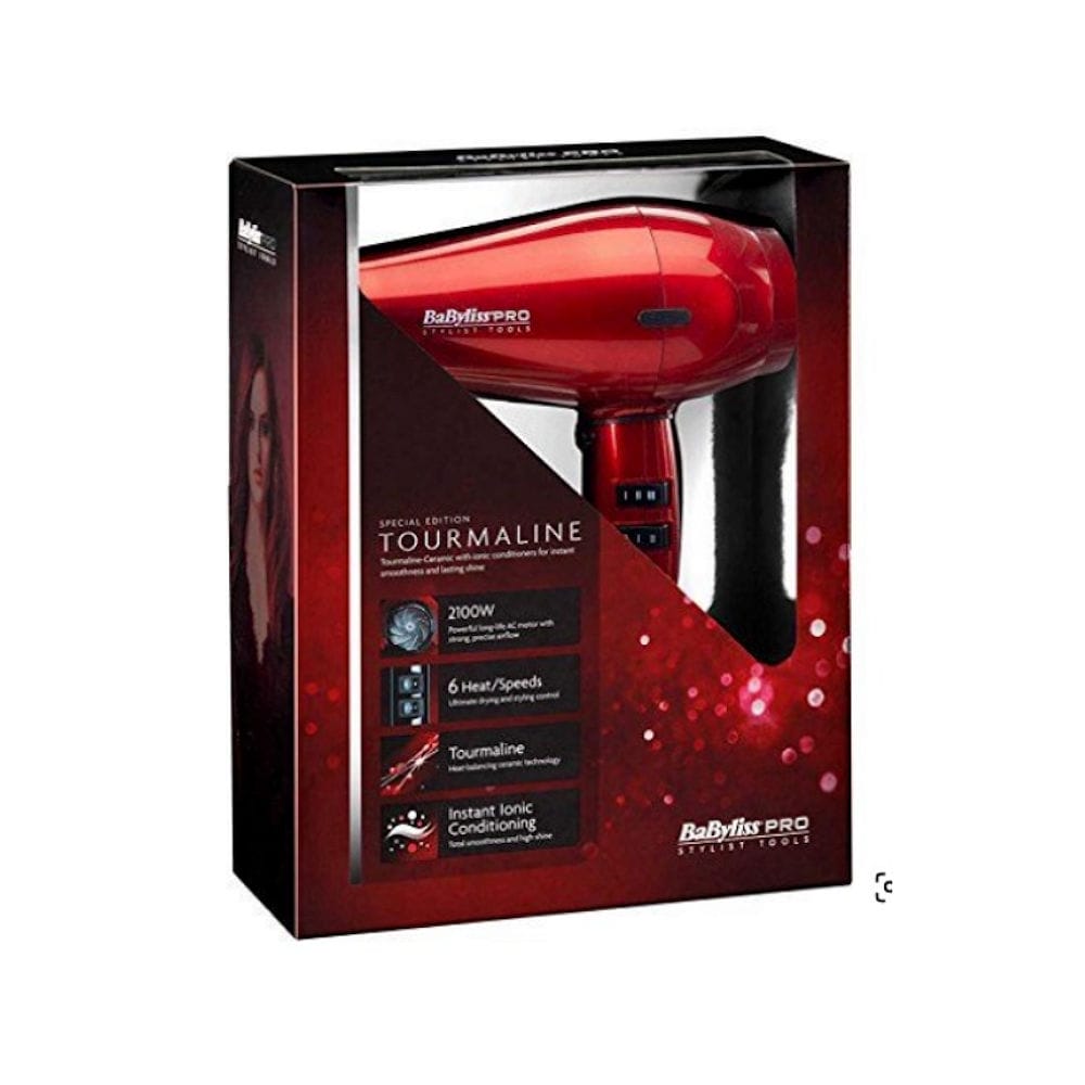 BABYLISS Tourmaline Red Hairdryer BABYLISS PRO