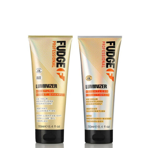 Fudge Luminizer Moisture Boost Shampoo & Weightless Conditioner 250ml Duo