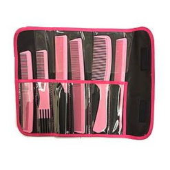 Combank 6 Piece Pink Carbon Comb Set