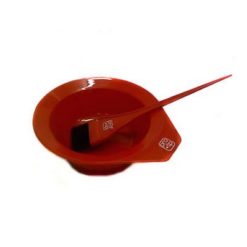 Pro Tip Red Salon Tint Bowl and Brush