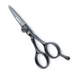 DESIGNDOO Mini Black Blunt 4.5 Inch Hairdressing Scissors